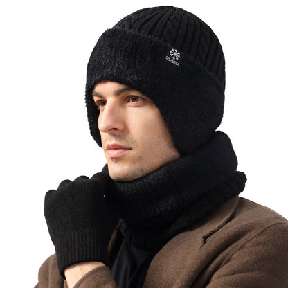 Men's Winter Outdoor Cycling Warm Two-piece Suit Hats & Caps