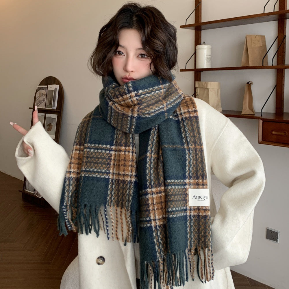 Women's Korean Double-sided Two-color Artificial Cashmere High-grade Scarfs