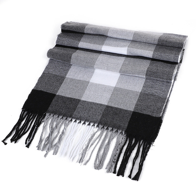 Men's Thin Gift Cashmere Jacquard Thick Scarfs