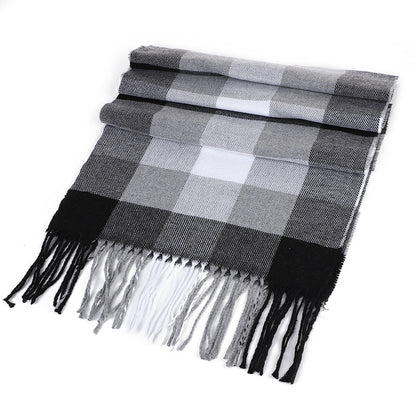 Men's Thin Gift Cashmere Jacquard Thick Scarfs