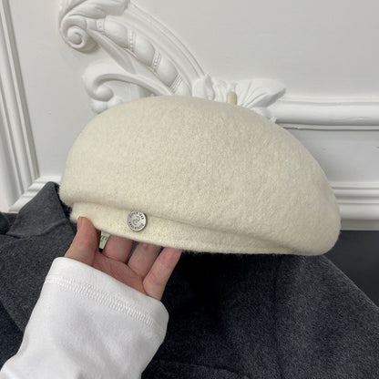 Women's Big Head Circumference Beret Korean Small Hats & Caps