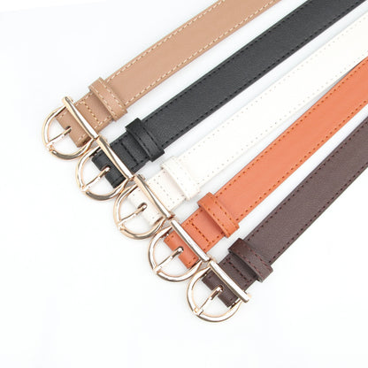 Women's Fashionable Alloy Pin Buckle Matching Jeans Business Suit Belts