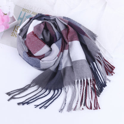 Women's & Men's Style Plaid Winter High-grade Artificial Cashmere Scarfs