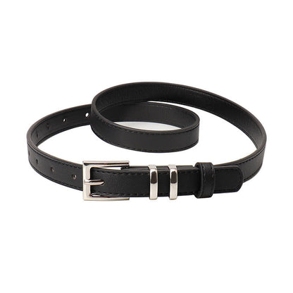 Women's High-grade Square Buckle Imitation Leather Simple Belts