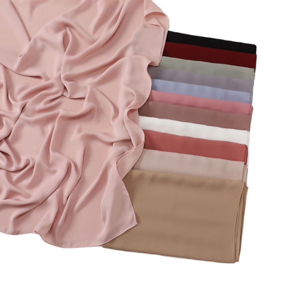 Color Filament Broken Card Artificial Silk Scarfs