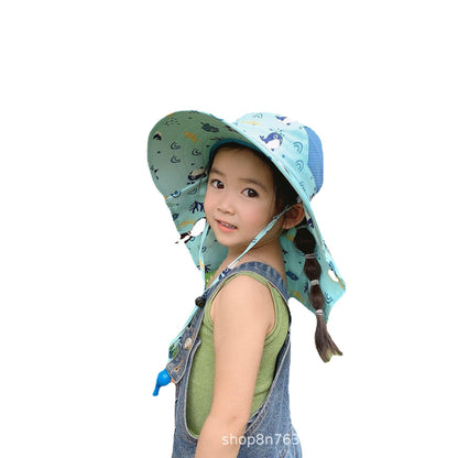 Men's & Children's Female Fisherman Uv Protection Summer Breathable Kids' Headwear