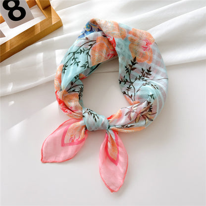 Women's Towel Silk Artistic Fashionable Elegant Hair Scarfs