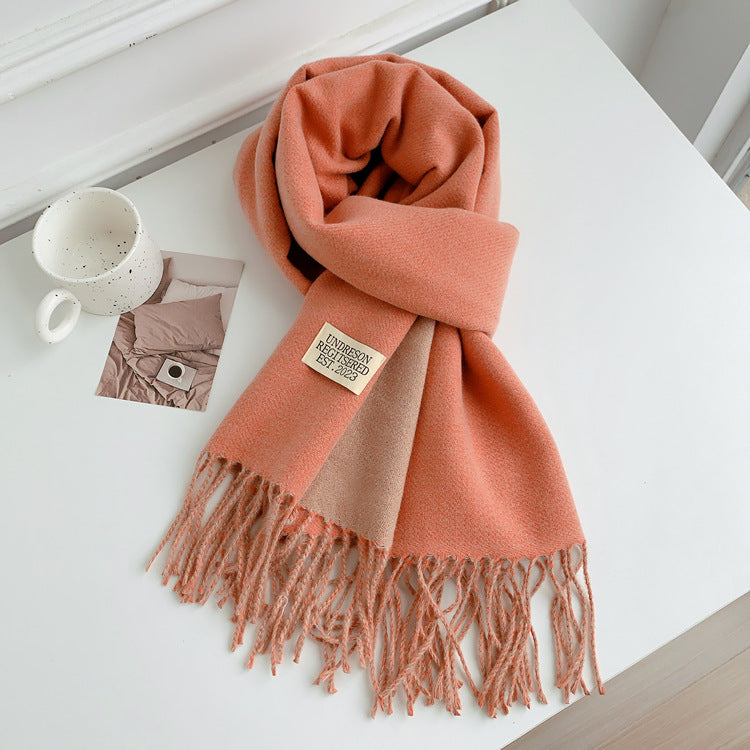 Women's Korean Style Double-sided Long Warm Fashionable Scarfs