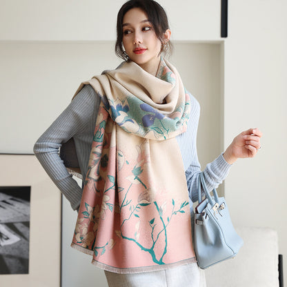 Women's Outer Wear High-grade Shawl Blanket Office Scarfs