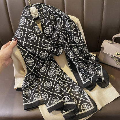 Women's Autumn Shawl Outer Match Fashion Cotton Linen Scarfs