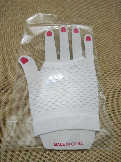 Creative Style Nylon Short Sexy Fishnet Decorative Gloves