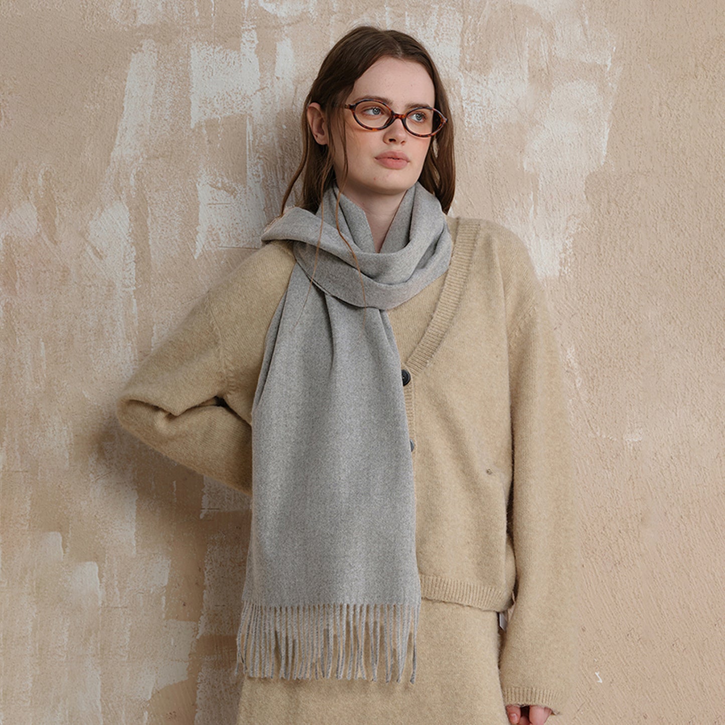 Classic High Sense Simple Warm Solid Scarfs