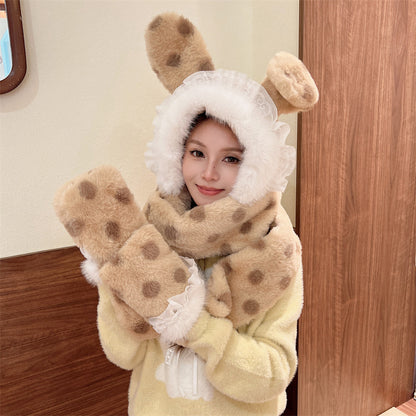 Imitation Rabbit Fur Mittens Plush Warm Gloves