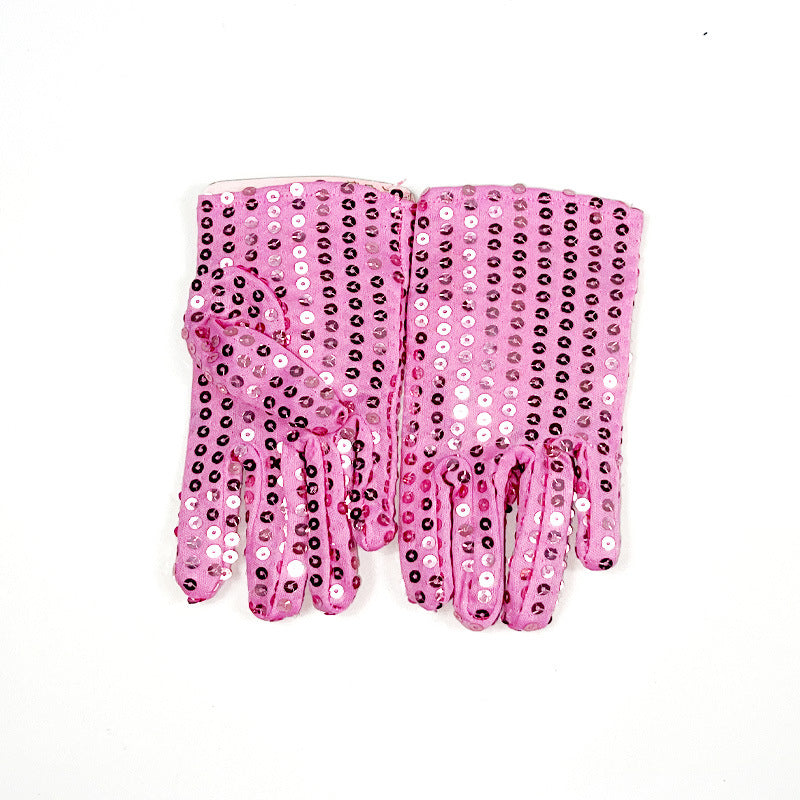 Children's Sequined Dance Show Kindergarten Jackson Adult Gloves