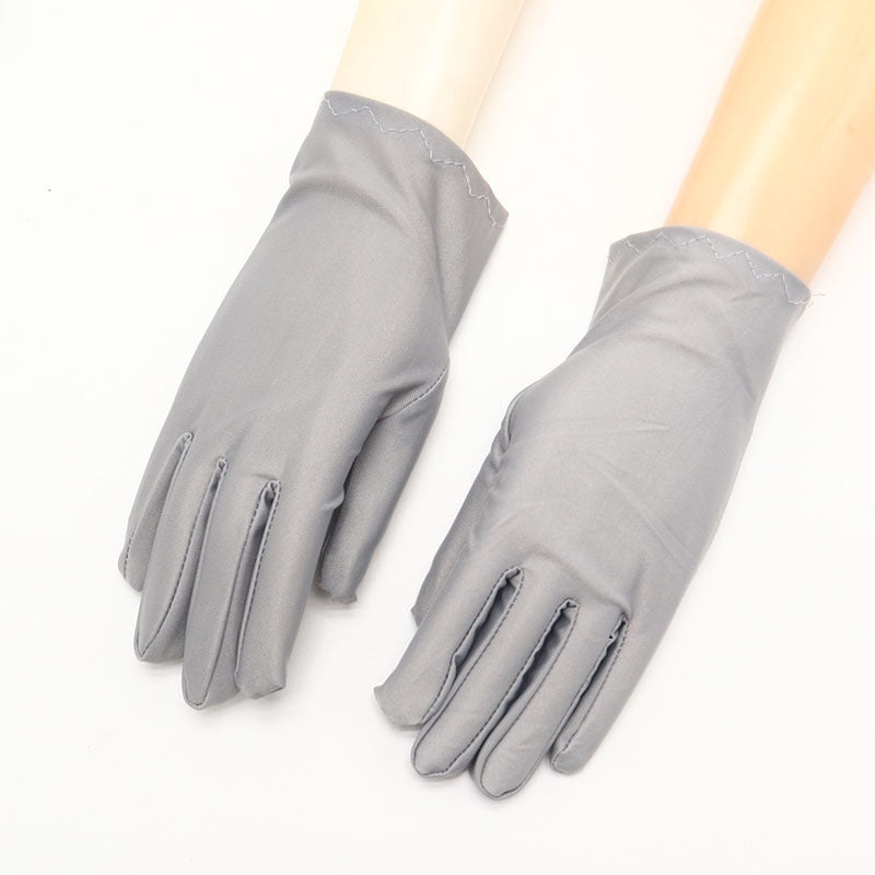 Women's & Men's Sun Protection Driving Thin Elastic Black Gloves