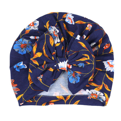 Floral Bow Beanie Windproof Warm Donut Kids' Headwear