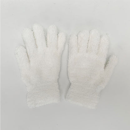 Women's & Men's Winter Towel Material Thickened Warm Full Finger Gloves