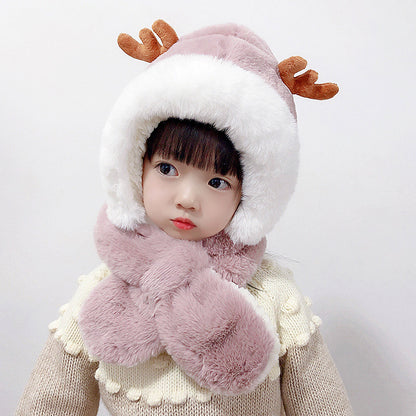 Knitted Hat Boys Thickened Earflaps Sleeve Kids' Headwear