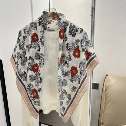 Korean Style Cotton Linen Thin Cape Scarfs