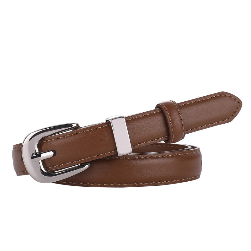 Women's Pin Buckle Cowhide Casual Genuine Leather Belts