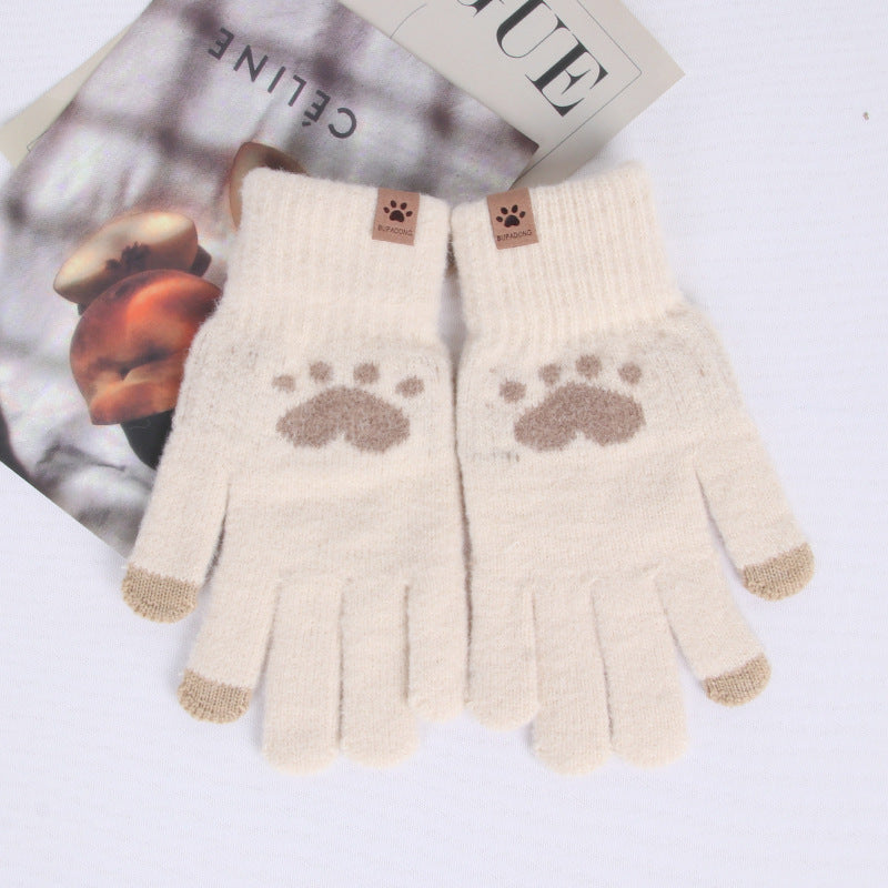 Women's Korean Minority Simple Solid Color Sweet Girly Gloves