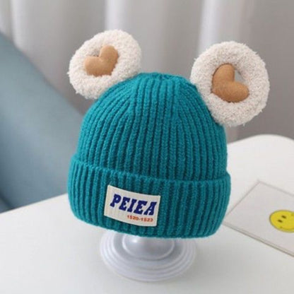 Love Knitted Hat Boy Cartoon Warm Kids' Headwear