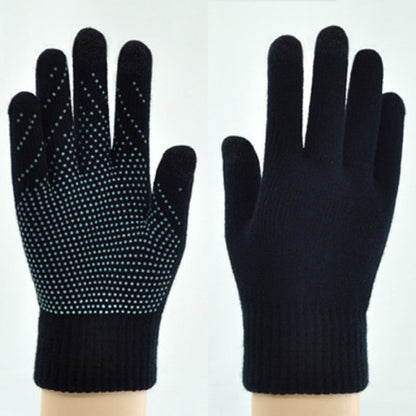 Men's Screen Winter Fleece-lined Thickened Warm Korean Gloves