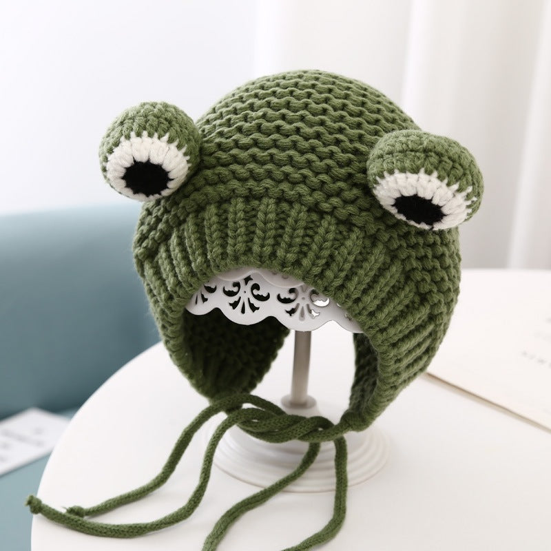 Frog Knitted Woolen Infant Fun Cute Kids' Headwear