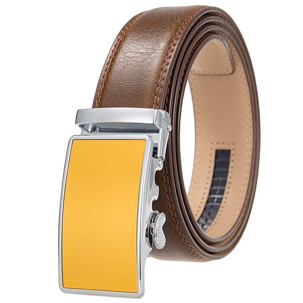 Men's Durable Versatile Automatic Buckle Cowhide Belts