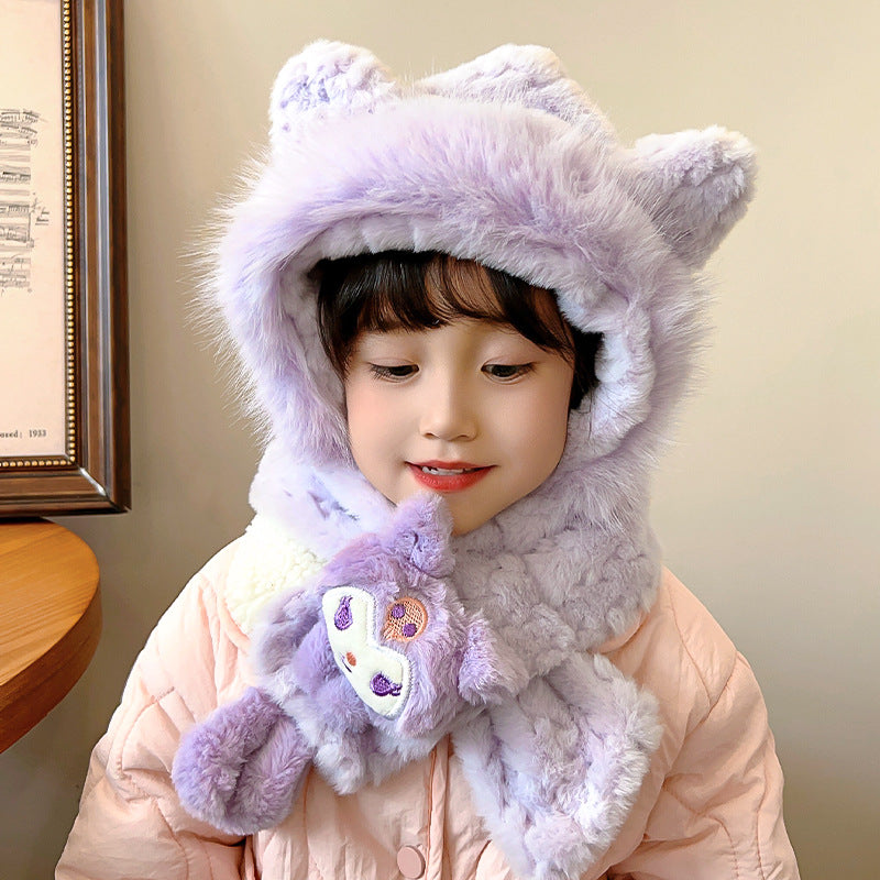 Children's Winter Fleece Lined Padded Warm Keeping Windproof Earflaps Boys Kids' Headwear