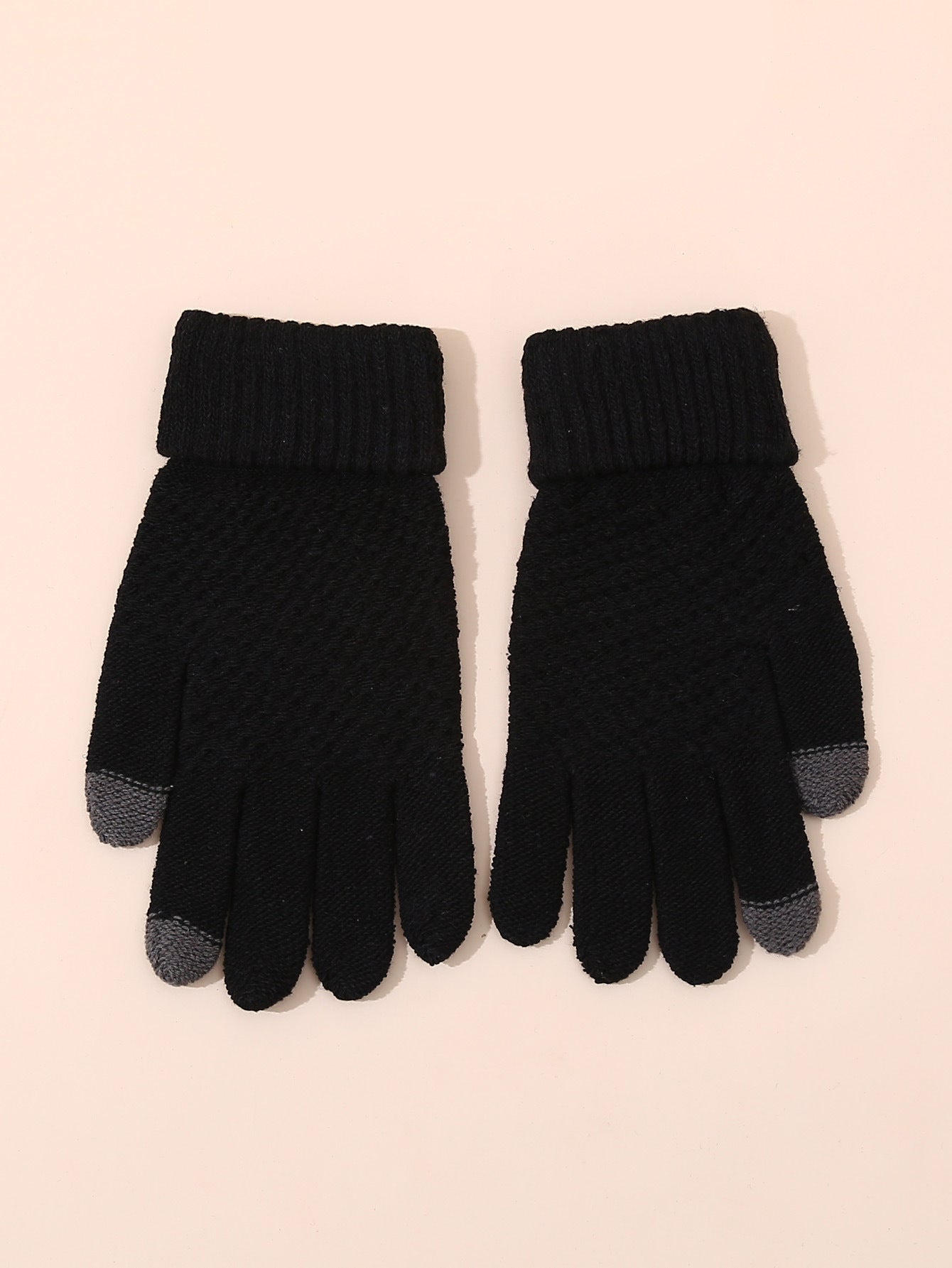 Women's Pattern Jacquard Fleece Lining Thickened Outdoor Cycling Warm Gloves