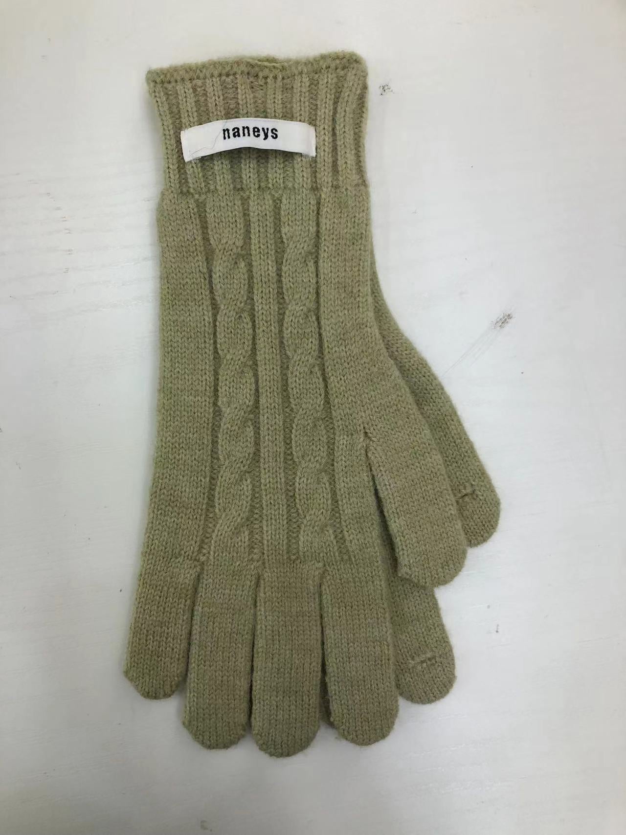 Women's & Men's Soft Glutinous Solid Color Touch Screen Cycling Knitted Five-finger Gloves