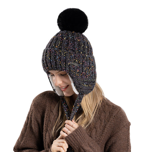 Woolen Cold Protection Earflaps Knitted Hat Hats & Caps