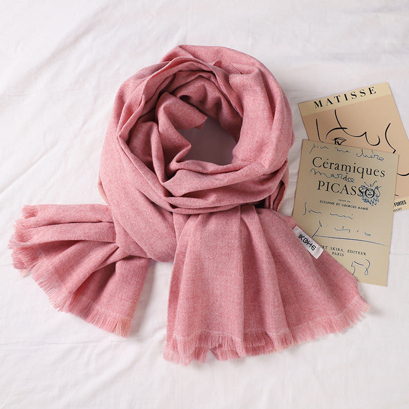 Women's Monochrome Korean Wild Candy Color Barbed Scarfs