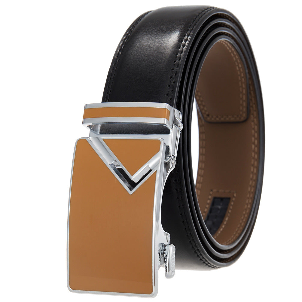 Men's Abrasive Buckle Leather Automatic Fashion Belts