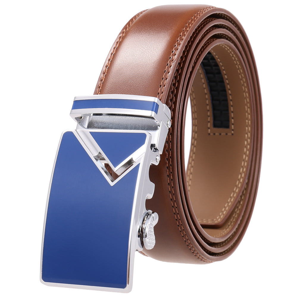 Men's Abrasive Buckle Leather Automatic Fashion Belts