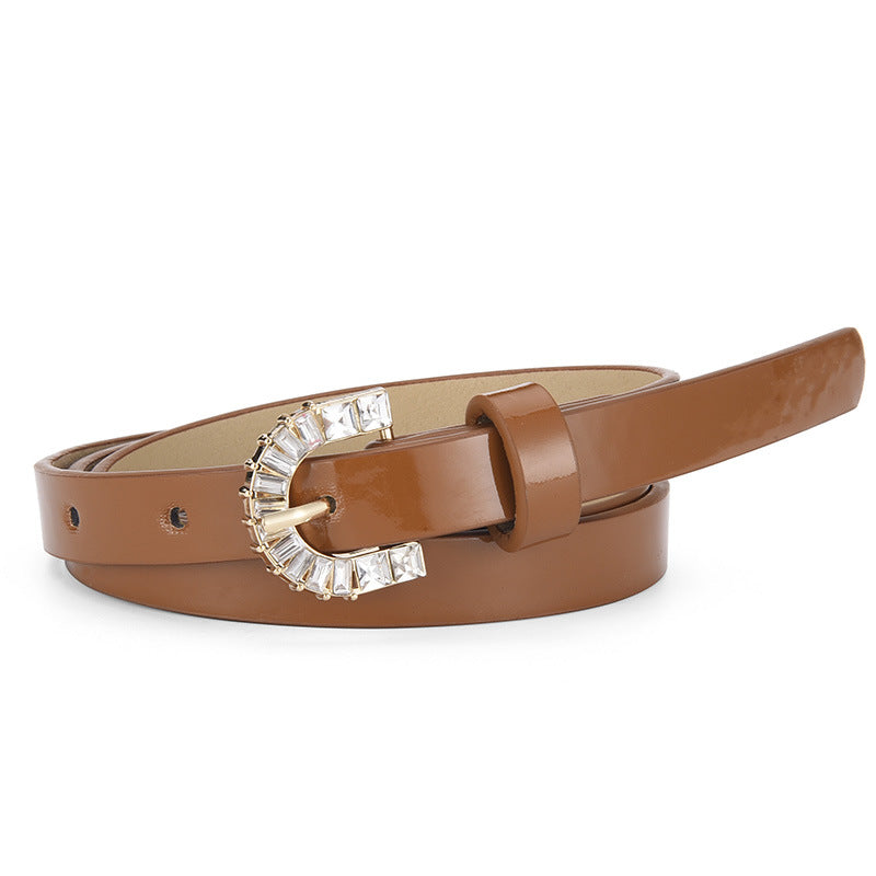 Women's Inlaid Pin Buckle Fashion Candy Color Belts