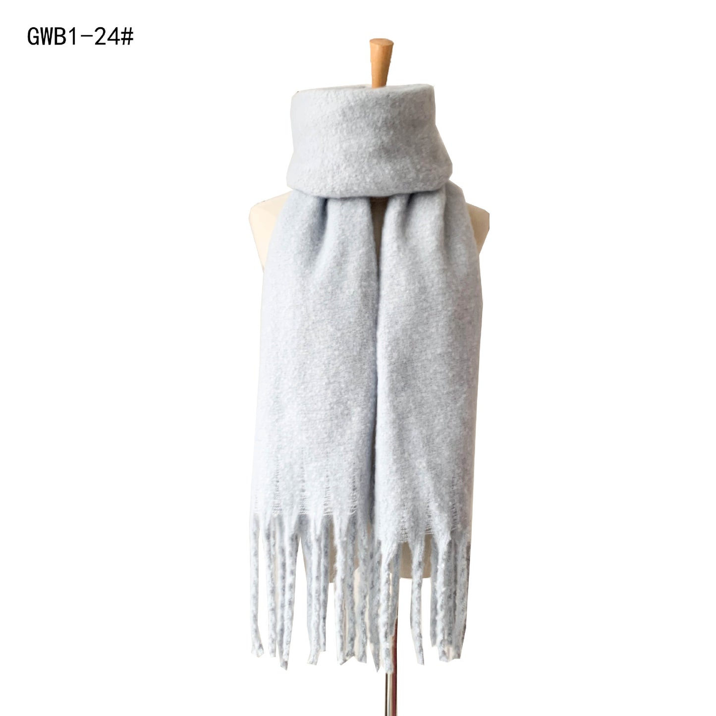 Women's & Men's Thick Tassel Circle Sand Solid Color Scarfs