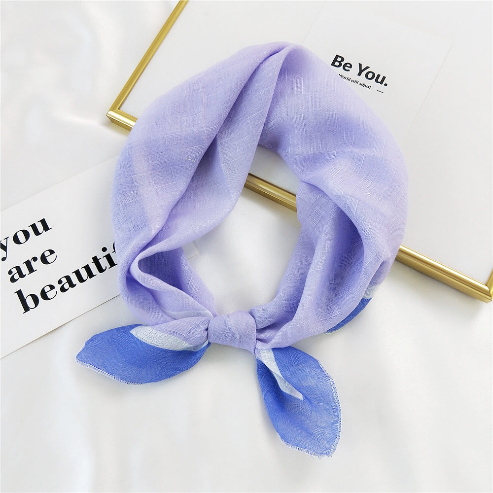 Women's Small Square Towel Silk Summer Fresh Korean Scarfs