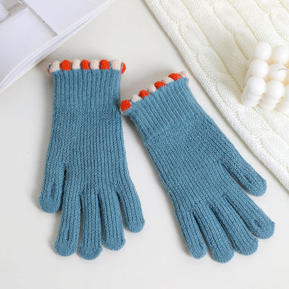 Women's Wool Winter Thickened Warm Cute Versatile Gloves