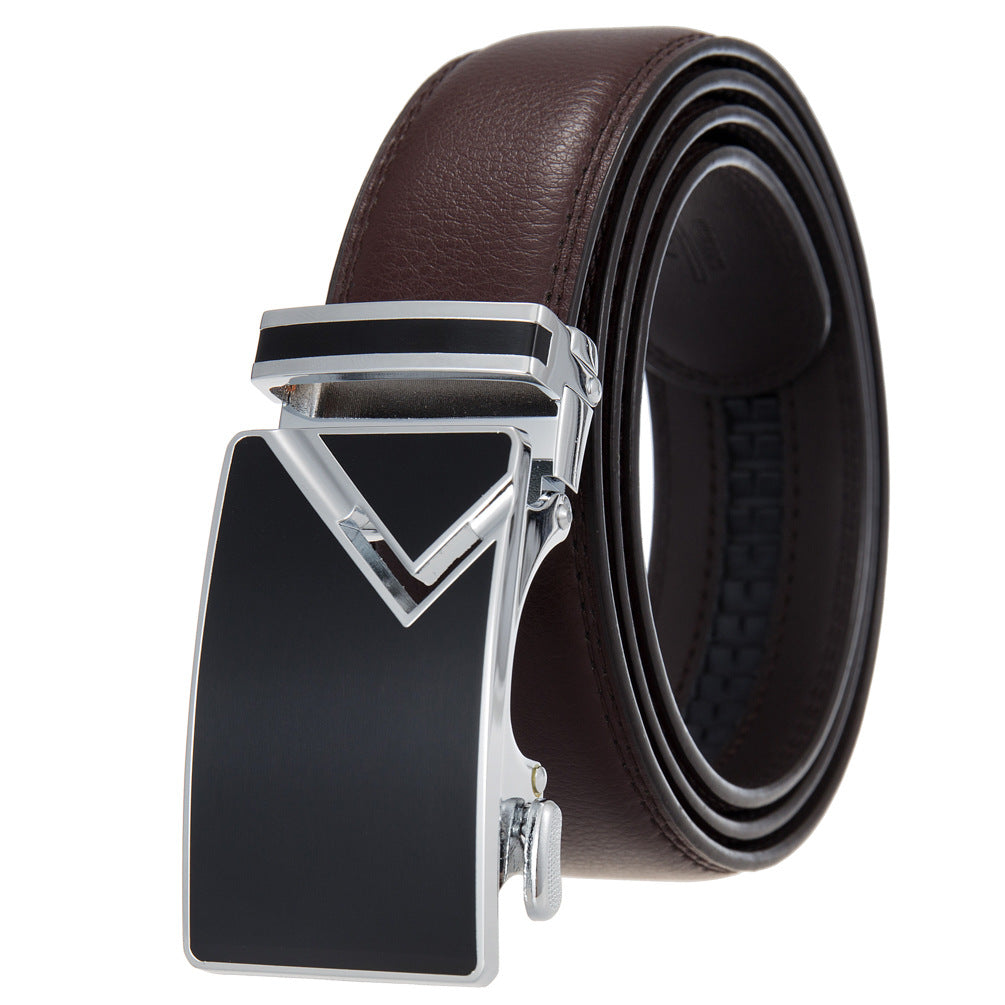 Men's Abrasive Buckle Leather Automatic Fashion Belts