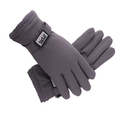 Men's Screen Fleece-lined Thickened Screw Mouth Waterproof Gloves