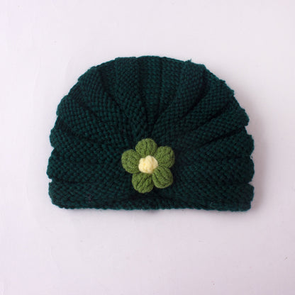 Children's Keep Warm Knitted Hat Cute Flowers Kids' Headwear