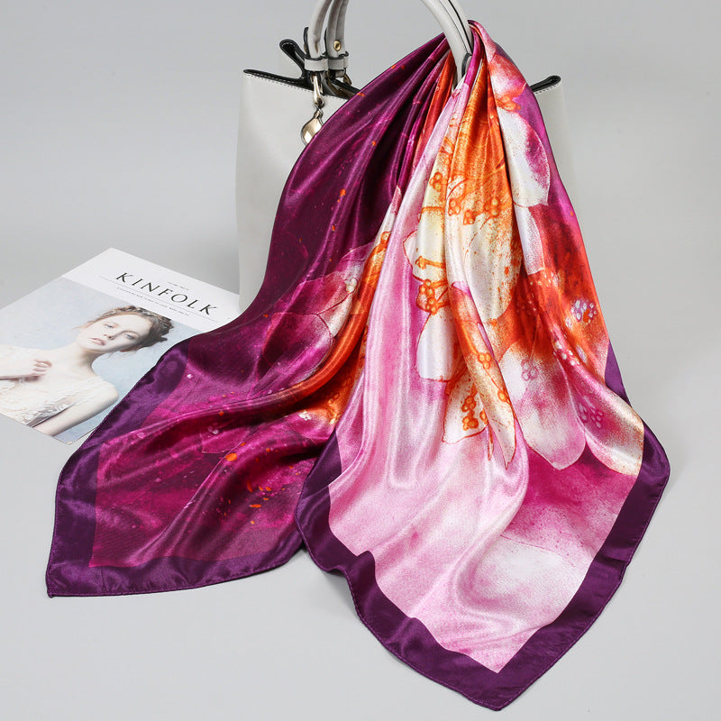 Large Kerchief Printed Female Mother's Outer Scarfs