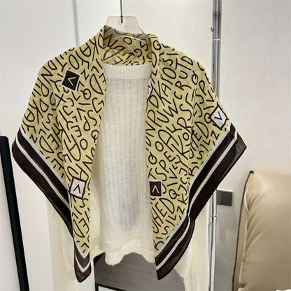 Korean Style Cotton Linen Thin Cape Scarfs