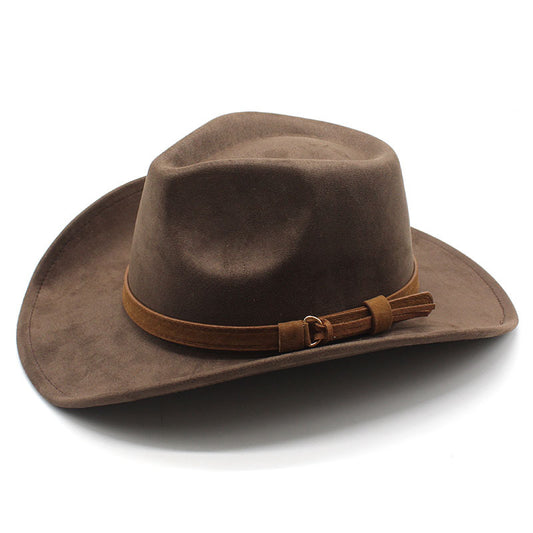 Women's & Men's Woolen Hat Suede Western Denim Top Hats & Caps