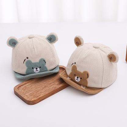 Embroidery Hat Happy Bear Peaked Fashion Kids' Headwear