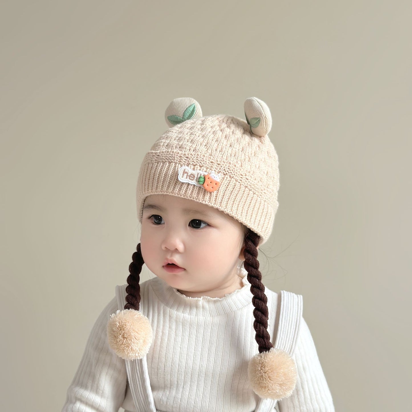 Wig Knitted Hat Travel Thermal Head Cover Kids' Headwear