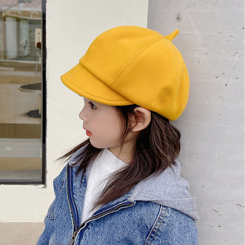 Children's Korean Style Hat Beret Octagonal Summer Kids' Headwear