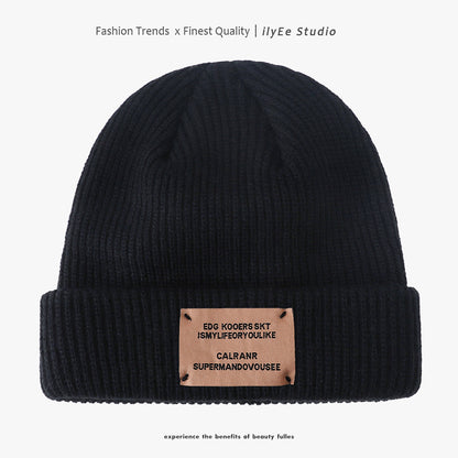 Trendy Vintage Patch Couple Woolen Female Winter Series Hats & Caps